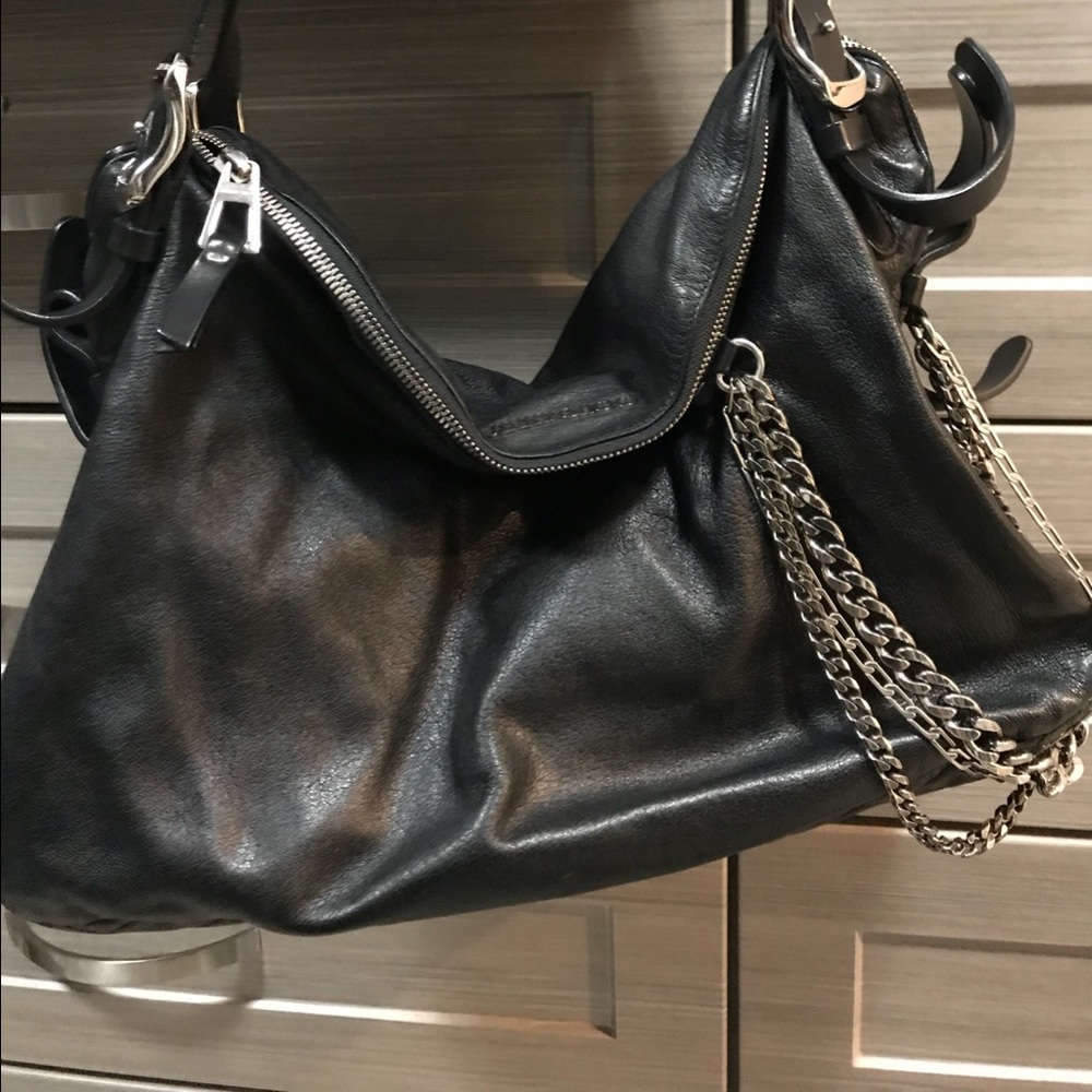 Authentic Jimmy Choo black shoulder bag